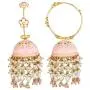Aheli Elegant Wedding Party Designer Floral Enamel Jhumka Jhumki Earrings with Beaded Tassel Ethnic Fashion Jewelry for Indian Women Aheli Elegant Wedding Party Designer Floral Enamel Jhumka Jhumki Earrings with Beaded Tassel Ethnic Fashion Jewelry for Indian Women