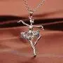 Fuqimanman2020 Ballerina Dance Pendant Necklace Jewelry Gifts Pink Color red Blue Green Fuqimanman2020 Ballerina Dance Pendant Necklace Jewelry Gifts Pink Color red Blue Green