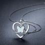 Waysles Butterfly Necklaces for Women, Butterfly Crystal Opal Necklace with Premium Birthstone, Silver-Tone, 18”+2” Chain