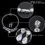 EVER FAITH Womens CZ Elegant Water Drop Dangle Necklace Earrings Set Silver-Tone EVER FAITH Womens CZ Elegant Water Drop Dangle Necklace Earrings Set Silver-Tone