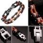 BEMI Cool Style Gothic 10MM Wide Bike Motorcycle Chain Polished Stainless Steel Link Bracelet for Men