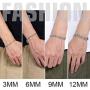 ChainsHouse Men Women Cuban Link Bracelet Stainless Steel/18K Gold Plated Classic 3mm-14mm Wide Miami Curb Chain Wrist Bracelets, 21CM(8.3''), Send Gift Box
