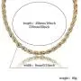 JINAO 18K Gold Plated Hip Hop Iced Out Lab Diamond Rope Chain Necklace Bracelet for Men