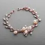 Mariell Luxury Blush Rose Gold Cubic Zirconia Crystal & Genuine Freshwater Pearl Wedding Bridal Bracelet Mariell Luxury Blush Rose Gold Cubic Zirconia Crystal & Genuine Freshwater Pearl Wedding Bridal Bracelet