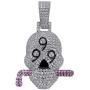 KMASAL Jewelry Hip Hop Iced Out Bling 999 skull Pendant 18K Gold Plated Chain Necklace for Men Women