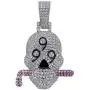 KMASAL Jewelry Hip Hop Iced Out Bling 999 skull Pendant 18K Gold Plated Chain Necklace for Men Women
