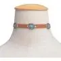 Olbye Bohemia Turquoise Choker Necklace Leather Choker Jewelry Suede Necklace for Women and Girls Boho Style