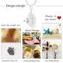 zeqingjw Cremation Urn Necklace for Ashes Fan Shape Crystal Pendant Necklace for Women Memorial Ashes Jewelry Locket zeqingjw Cremation Urn Necklace for Ashes Fan Shape Crystal Pendant Necklace for Women Memorial Ashes Jewelry Locket
