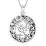 925 Sterling Silver Triple Odin Horn Triskelion Necklace Pendant Necklace, 18'' 925 Sterling Silver Triple Odin Horn Triskelion Necklace Pendant Necklace, 18''