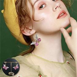 8 Pairs Of Butterfly Earrings, light weight Acrylic Colored Earrings Women And Girls Fashion Jewelry Gift,Earrings Sets (8 Pairs earring set)