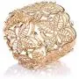 Nicole Miller New York Goldtone Floral Filigree Crystal Rhinestones Stretch Bangle Bracelets
