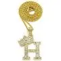 CBC Crown Rhinestone Studded Crown Initial Alphabet Letter Pendant Necklace 24'' Rope Chain Necklaces CBC Crown Rhinestone Studded Crown Initial Alphabet Letter Pendant Necklace 24'' Rope Chain Necklaces