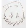 Faship Gorgeous Rhinestone Crystal Floral Necklace Earrings Set Faship Gorgeous Rhinestone Crystal Floral Necklace Earrings Set