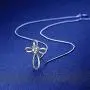 Klurent Love Heart Cross Necklaces for Women 925 Sterling Silver Heart Infinity Necklace Gift for Girls 5A Cubic Zirconia Necklaces for Daughter Wife Mother Birthday
