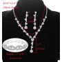 Udalyn Rhinestone Bridesmaid Jewelry Sets for Women Necklace and Earring Set for Wedding with Crystal Bracelet