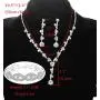 Udalyn Rhinestone Bridesmaid Jewelry Sets for Women Necklace and Earring Set for Wedding with Crystal Bracelet