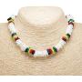 BlueRica Puka Chip Shells & Rasta Coconut Chips Necklace