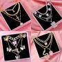 Bynouck 20PCS Pendant Necklace Set Layered Choker Necklace Gold Silver Multiple Necklaces Pack for Women Girls