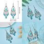 4 Pair Bohemian Vintage Earrings Dangle Drop Earring Jewelry Accessories for Women Girl Supplies
