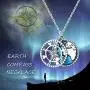 YFN Compass Pendant Necklace Sterling Silver Navy Anchor Travel Map Necklace for Women Men