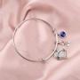 BAUNA Cancer Survivor Gifts for Women Colon Cancer Awareness Bracelet Blue Ribbon Bracelet Gift Cancer Jewelry