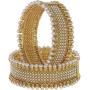 YouBella Ethnic Bollywood Gold Plated Pearl Bracelets Bangles Jewellery for Women and Girls