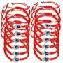Reizteko 12pcs Lucky Hamsa Red String Line Kabbalah Bracelets Bracelet Bangle Braided String Cord and Rotating Evil Eye Hamsa Hand - Jewish Amulet Pendant Jewelry for Success and Protection Lucky