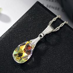 NEOGLORY AB Crystal Necklaces Earrings Jewelry Sets for Sensitive Skin Embellished with Crystals from Swarovski
