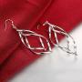 WAINIS 8 Pairs Classic Dangle Drop Earrings for Women Simple Double Twist Long Thread Fashion Silver Plated Earring Jewelry