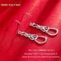 Silver Earrings for Women, 925 Sterling Silver Celtic Drop Earrings Jewelry Gifts for Mother Wife & Girlfriend