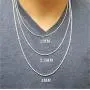 Verona Jewelers 925 Sterling Silver Diamond-Cut Rope Chain Solid Link Necklace 2MM 2.5MM 3MM- Braided Twist Necklace, Men Women Boys Girls, Jewelry Accessories Made in Italy, 14-36