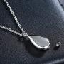 Jude Jewelers Stainless Steel Wate Drop Tear Shaped Memorial Keepsake Cremation Ash Urn Pendant Necklace