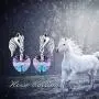 TOUPOP S925 Sterling Silver Horse Earrings Dangle Drop Earrings with Purple Crystal Good Luck Horse Jewelry Gifts For Girls Women Horse Lovers Birthday Mother’s day Gifts
