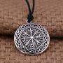 VASSAGO Vintage Norse Viking Vegvisir Compass Celtic Knot Pendant Talisman Necklace for Men Women