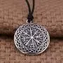 VASSAGO Vintage Norse Viking Vegvisir Compass Celtic Knot Pendant Talisman Necklace for Men Women