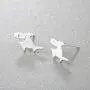 Chengxun Dainty Shark Post Stud Earrings Polished Silver Gold Handmade Jewelry Chengxun Dainty Shark Post Stud Earrings Polished Silver Gold Handmade Jewelry