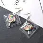 VEINTI+1 Funny Transparent Candy Bag with Fruit Design Creative Earrings for Women/Girls