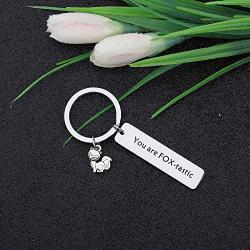 CYTING Fox Keychain You are Fox - Tastic Animal Keychain Fox Jewelry Fox Lover Gift