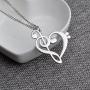 Silver Musical Note Necklace Pendant Treble Clef Music Jewelry for Women Girlfriend Daughter