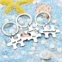 lauhonmin 3pcs Best Friends Brothers Sisters Gifts Key Chain Set Friendship Long Distance Gifts - We Will Always be Connected Keychain