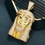 YIMERAIRE Hip Hop Jewelry 18K Gold Plated 3D Large Shark Pendant Iced Out Premium Zircon Fish Animal Creative Necklace with Free Rope Chain