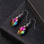 Teardrop Swarovski Crystal Drop Dangle Earrings for Women 925 Sterling Silver Hook Hypoallergenic Earring