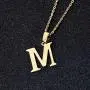Fashion Initial Letter Pendant Necklace Stainless Steel Gold Color Mens Womens Custom Capital Letter Name Necklace Personalized Jewelry Gift Fashion Initial Letter Pendant Necklace Stainless Steel Gold Color Mens Womens Custom Capital Letter Name Necklace Personalized Jewelry Gift