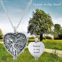 S925 Sterling Silver Heart Urn Ashes Necklace,Tree of Life Cremation Jewelry for Ashes, Keepsake, Memorial Urn Locket Pendant Necklace for Human or Pets