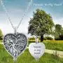 S925 Sterling Silver Heart Urn Ashes Necklace,Tree of Life Cremation Jewelry for Ashes, Keepsake, Memorial Urn Locket Pendant Necklace for Human or Pets