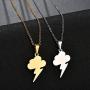 RZCXBS Thunder Necklace Hypoallergenic Surgical Stainless Steel Storm Cloud Lightning Pendant Necklace