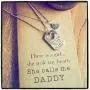 Quan Jewelry Father and Daughter Necklace Set, Dog Tag and Heart Charms Inspirational Gifts with Greeting Card Quan Jewelry Father and Daughter Necklace Set, Dog Tag and Heart Charms Inspirational Gifts with Greeting Card