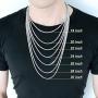 NYC Sterling Unisex Sterling Silver 3MM Diamond-Cut Rope Chain Necklace
