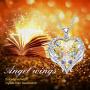CDE Necklace for Women Girls Angel Wing White Gold Plated Pendant Heart of Ocean Heart-Shape Jewelry Embellished with Crystals from Swarovski Necklaces for Mom Gift for Mothers Day