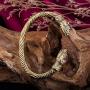 Skyrim Jormungandr Vintage Snake Screw Indian Cuff Bangle Bracelet for Men and Women